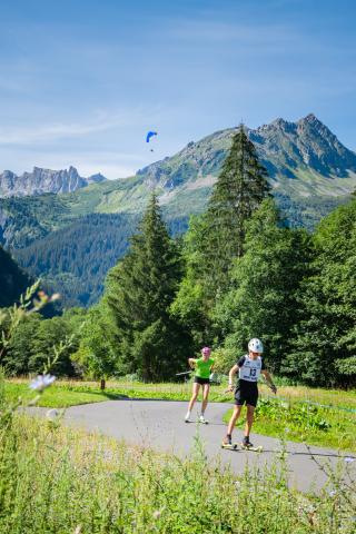 Piste de ski-roues et de roller