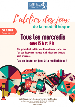 L'atelier des jeux à la médiathèque