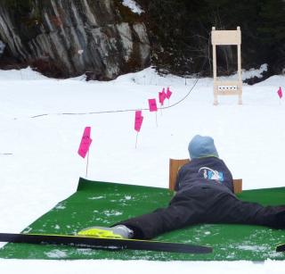 Stand de tir au pistolet laser avec l'ESF Chabanon