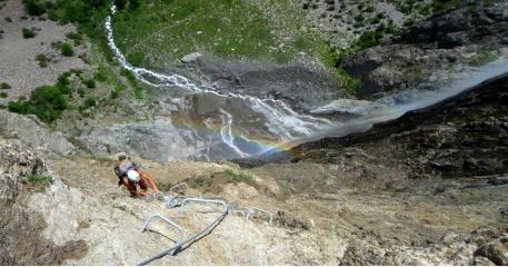 Via ferrata encadrée : le voile de la mariée