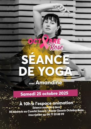 Séance de yoga dans le cadre d'Octobre Rose