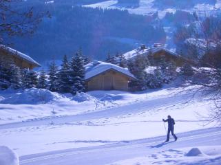 Ski de fond itinéraire vert Combloux
