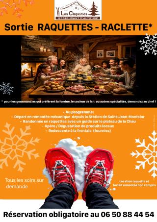 Sortie raquettes raclette nocturne aux Clapeiries