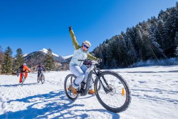 Sortie VTT électrique sur neige