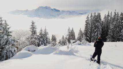 Randonnée collective en raquettes avec le Bureau Montagne Annecy-Aravis