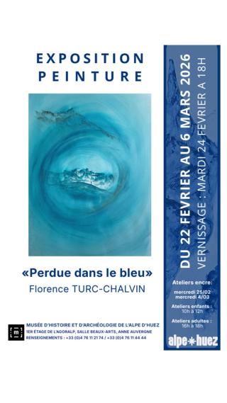 Atelier de peinture à l'encre avec Florence TURC-CHALVIN : L'eau, le pinceau, et l'encre bleu