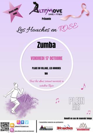 cours de ZUMBA plein air octobre Rose