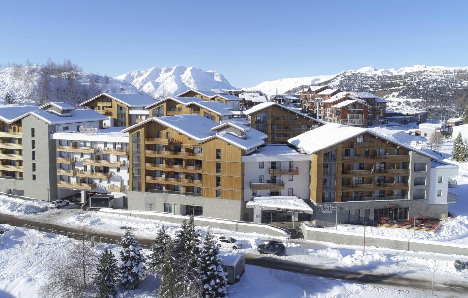 Urlaub in den Bergen Appart'Hôtel Prestige Odalys L'Eclose - Alpe d'Huez - Draußen im Winter