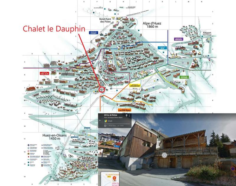 Ski verhuur Chalet Dauphin - Alpe d'Huez - Kaart