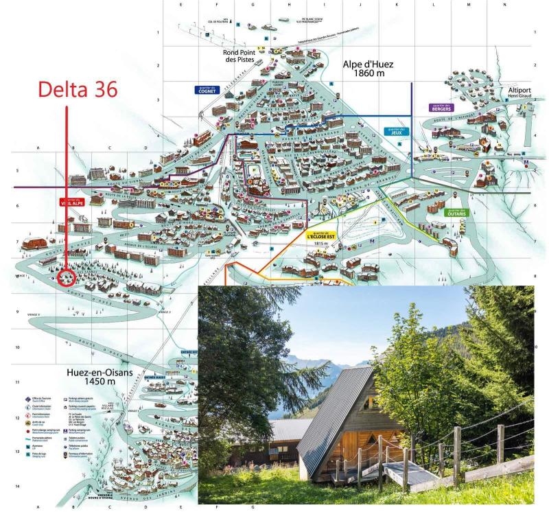 Soggiorno sugli sci Chalet Delta 36 - Alpe d'Huez - Mappa