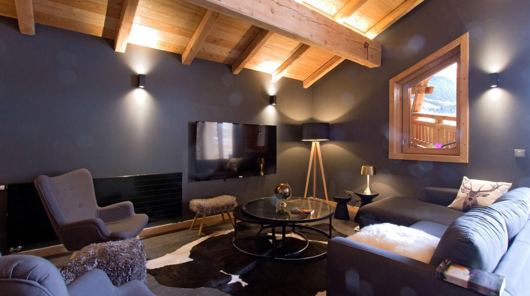 Rent in ski resort Chalet Nuance de Bleu - Alpe d'Huez - Living room