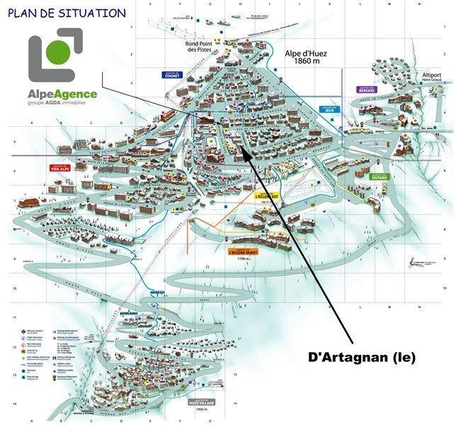 Location au ski Appartement 2 pièces 6 personnes (E2) - D'ARTAGNAN - Alpe d'Huez - Plan