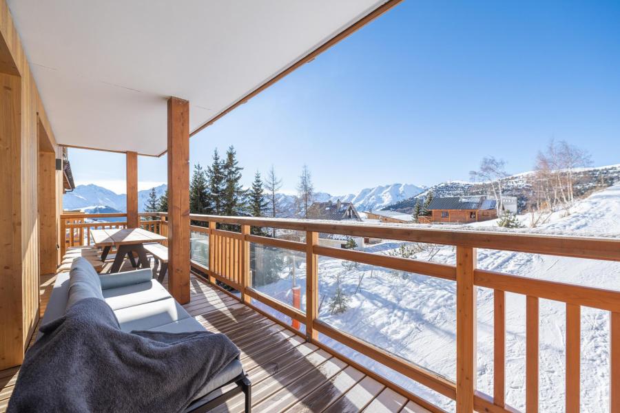 Ski verhuur Appartement 4 kamers 8 personen (B22) - Hameau de Clotaire - Alpe d'Huez - Buiten winter