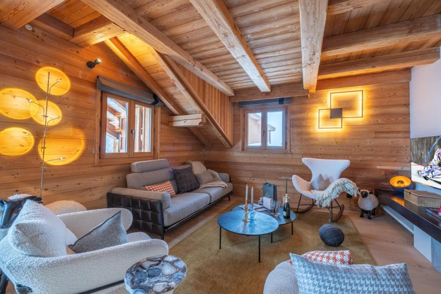 Ski verhuur Chalet 7 kamers 12 personen - Le Chalet Ecureuil - Alpe d'Huez - Woonkamer