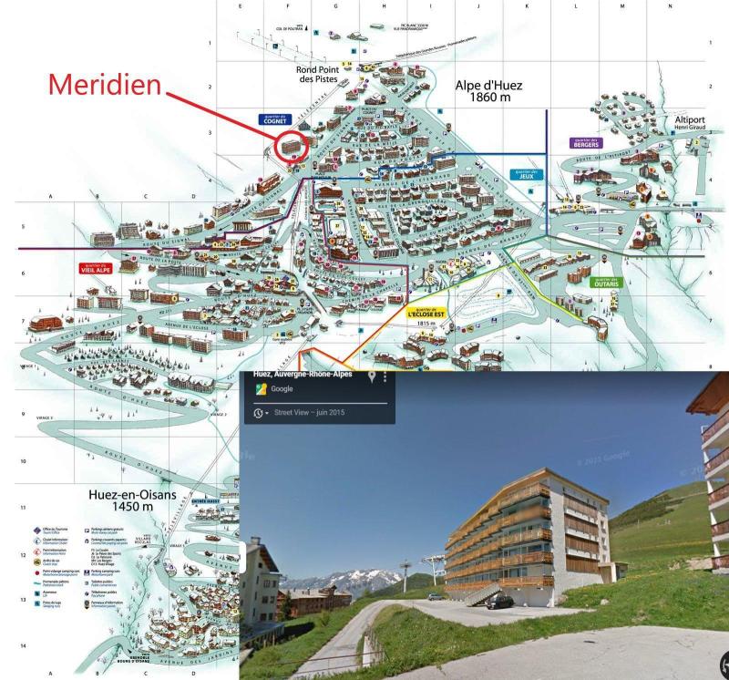 Soggiorno sugli sci Le Méridien - Alpe d'Huez - Mappa