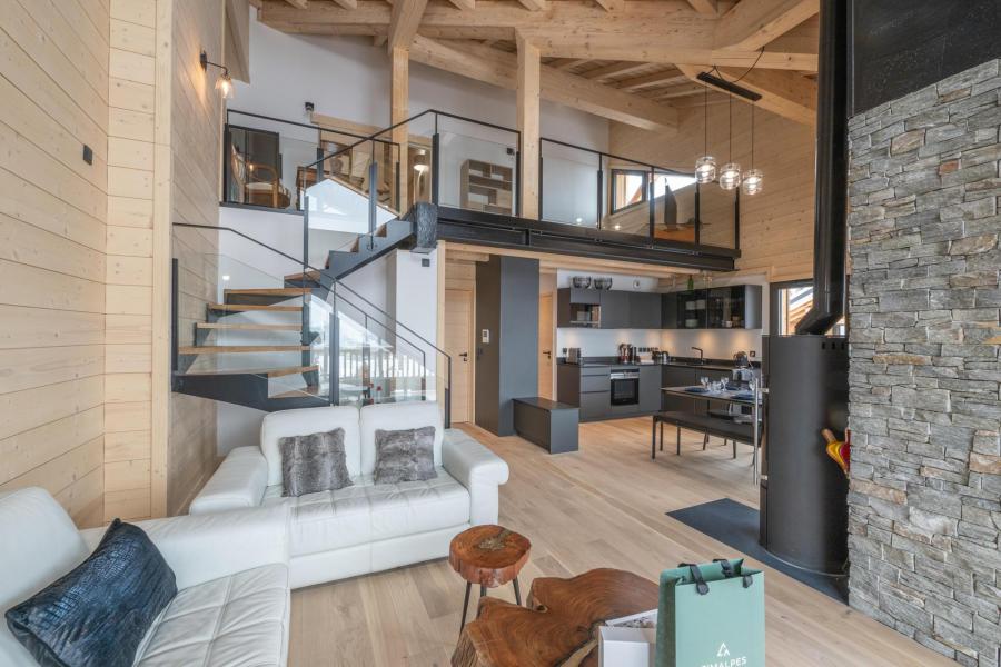 Skiverleih 5 Zimmer Maisonettewohnung für 9 Personen (A303) - Les Chalets du Golf - Alpe d'Huez - Wohnzimmer