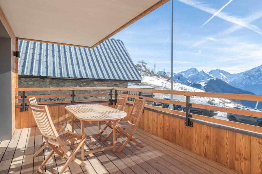 Аренда на лыжном курорте Апартаменты 2 комнат 4 чел. (B001) - Les Fermes de l'Alpe - Alpe d'Huez - зимой под открытым небом