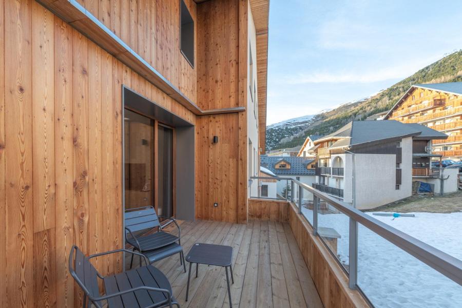 Vacances en montagne Appartement 2 pièces 4 personnes (C402BIS) - Les Fermes de l'Alpe - Alpe d'Huez - Extérieur hiver
