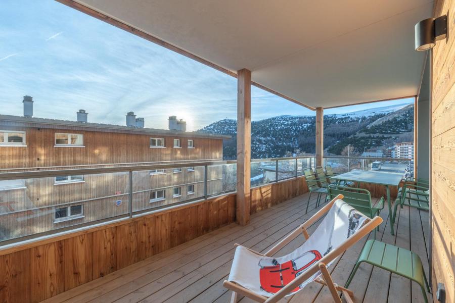 Wynajem na narty Apartament 4 pokojowy 6 osób (C201) - Les Fermes de l'Alpe - Alpe d'Huez - Zima na zewnątrz