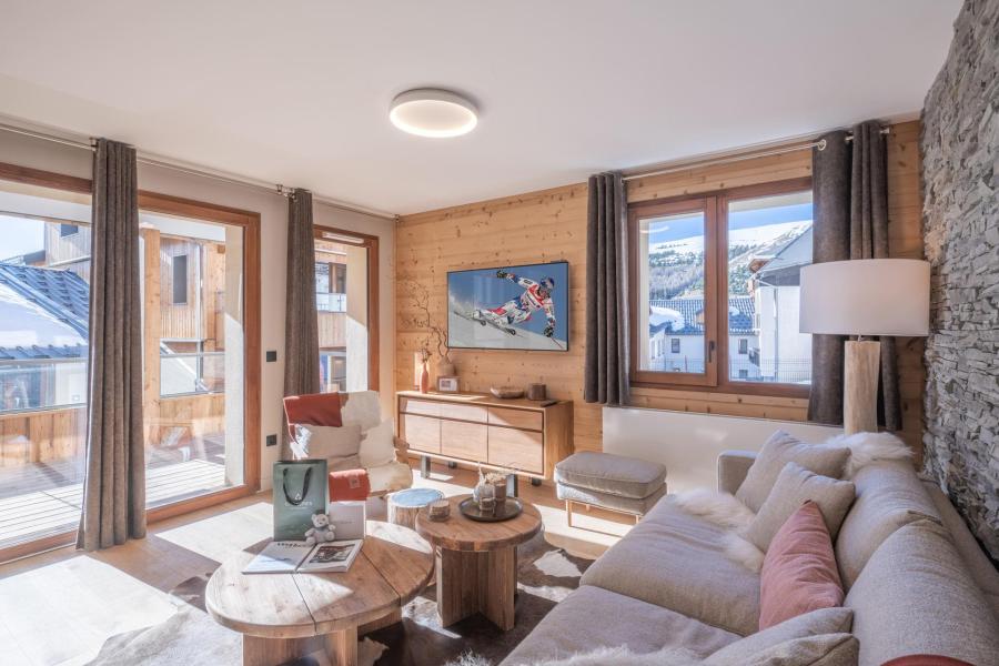 Skiverleih 3-Zimmer-Appartment für 5 Personen (A101) - Les Fermes de l'Alpe - A - Alpe d'Huez - Wohnzimmer