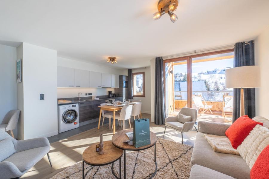 Skiverleih 3-Zimmer-Appartment für 6 Personen (A203) - Les Fermes de l'Alpe - A - Alpe d'Huez - Wohnzimmer