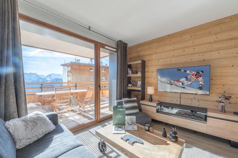 Skiverleih 2-Zimmer-Berghütte für 4 Personen (B001) - Les Fermes de l'Alpe - B - Alpe d'Huez - Wohnzimmer