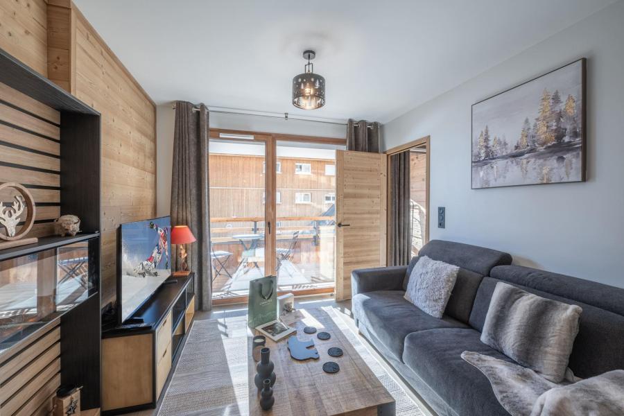 Ski verhuur Appartement 2 kamers bergnis 4 personen (C103) - Les Fermes de l'Alpe - C - Alpe d'Huez - Woonkamer