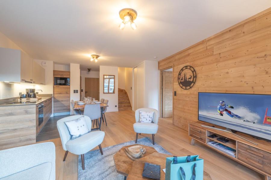 Skiverleih 4 Zimmer Maisonettewohnung für 6 Personen (D301) - Les Fermes de l'Alpe - D - Alpe d'Huez - Wohnzimmer