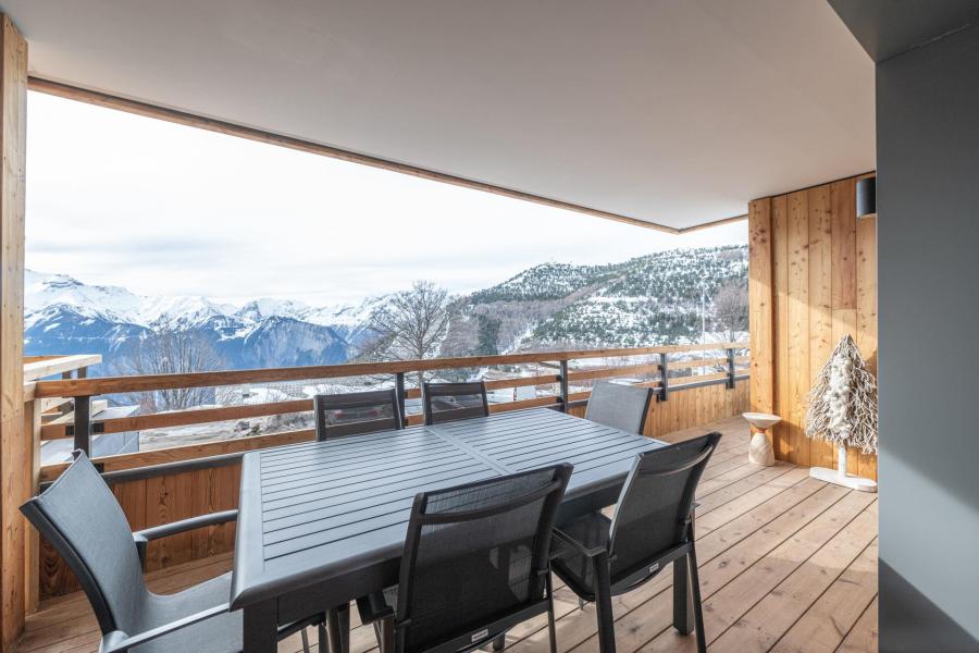 Location au ski Appartement 3 pièces cabine 6 personnes (D105) - Les Fermes de l'Alpe - D - Alpe d'Huez - Balcon