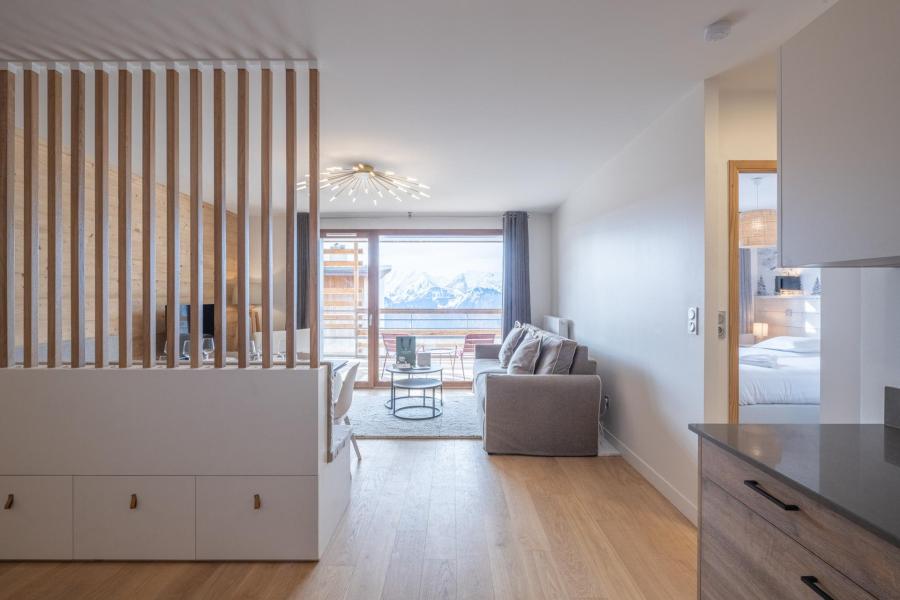 Ski verhuur Appartement 4 kabine kamers 8 personen (D206) - Les Fermes de l'Alpe - D - Alpe d'Huez - Woonkamer