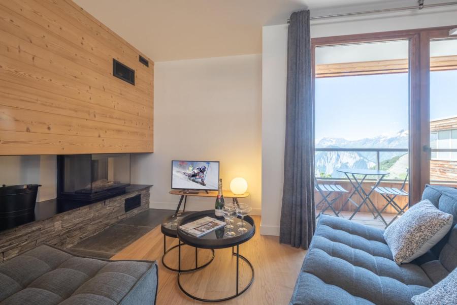 Rent in ski resort 5 room apartment 8 people (101) - Les Fermes de l'Alpe - E - Alpe d'Huez - Living room