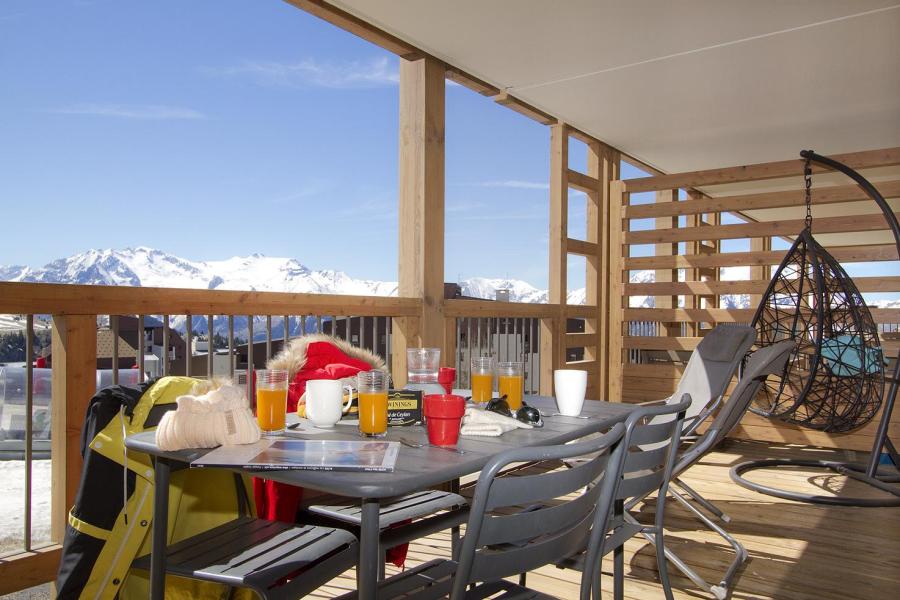 Skiverleih 2-Zimmer-Holzhütte für 4 Personen (A12) - PHOENIX A - Alpe d'Huez - Balkon