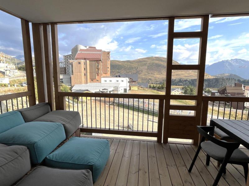 Skiverleih 4-Zimmer-Holzhütte für 8 Personen (A42) - Phoenix A - Alpe d'Huez - Balkon