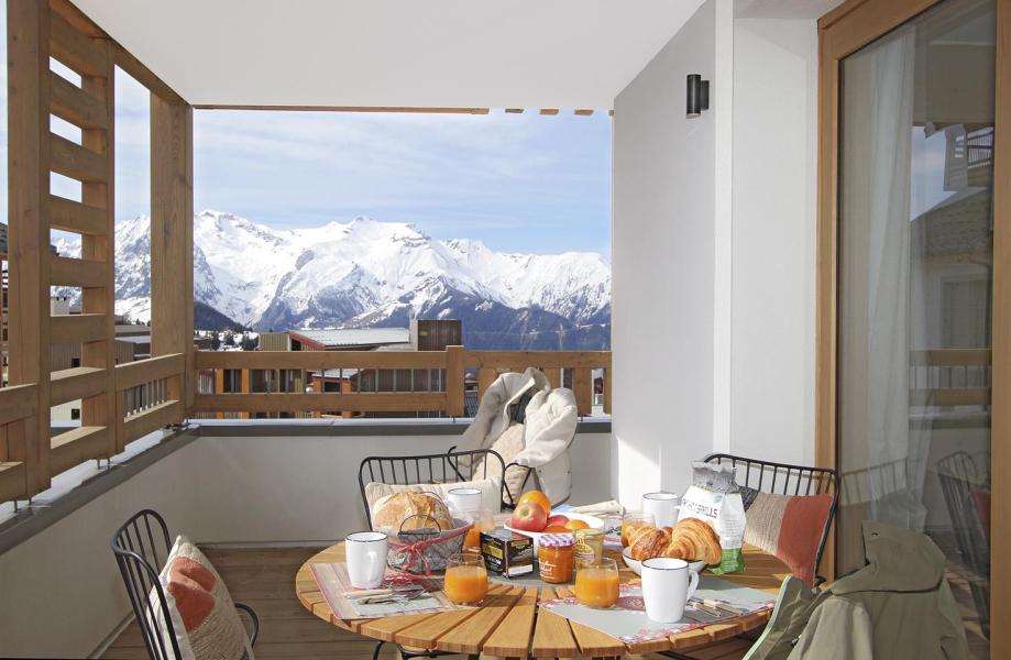 Skiverleih 2-Zimmer-Holzhütte für 4 Personen (C21) - PHOENIX C - Alpe d'Huez - Balkon