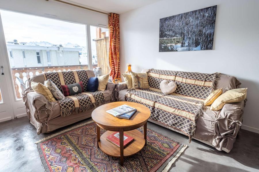 Skiverleih 2-Zimmer-Holzhütte für 4 Personen (D2) - Résidence Aramis - Alpe d'Huez - Wohnzimmer