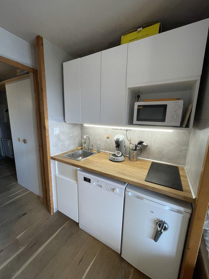 Rent in ski resort Studio 4 people (652) - Résidence l'Ours Blanc - Alpe d'Huez - Kitchenette