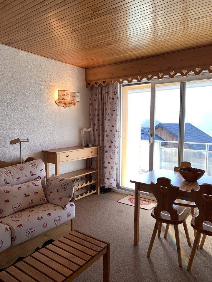 Skiverleih Studio Schlafnische 4 Personen (L4) - Résidence le Majestic II - Alpe d'Huez - Wohnzimmer