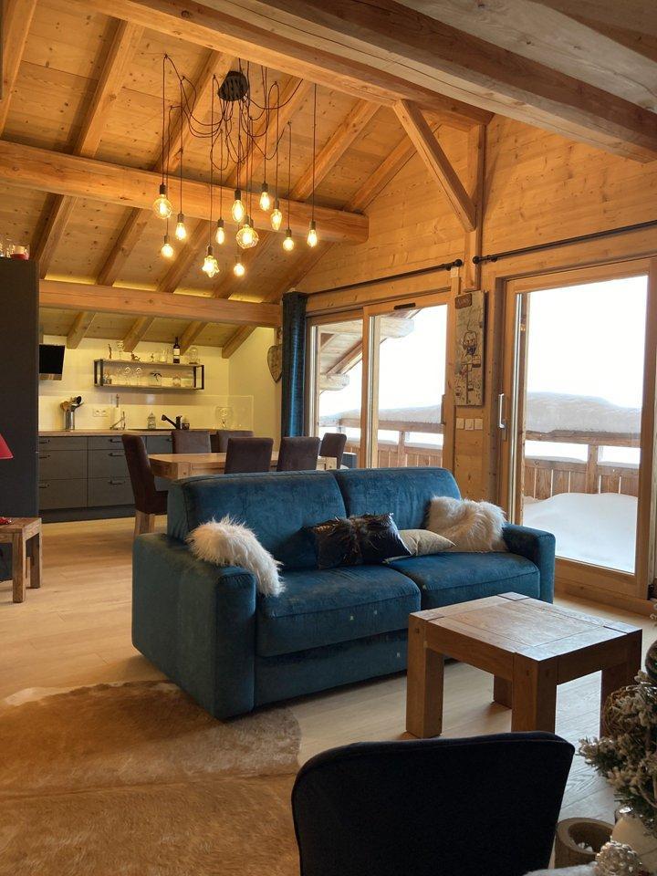 Ski verhuur Appartement 3 kamers 6 personen (304) - Résidence le Zodiaque - Alpe d'Huez - Woonkamer