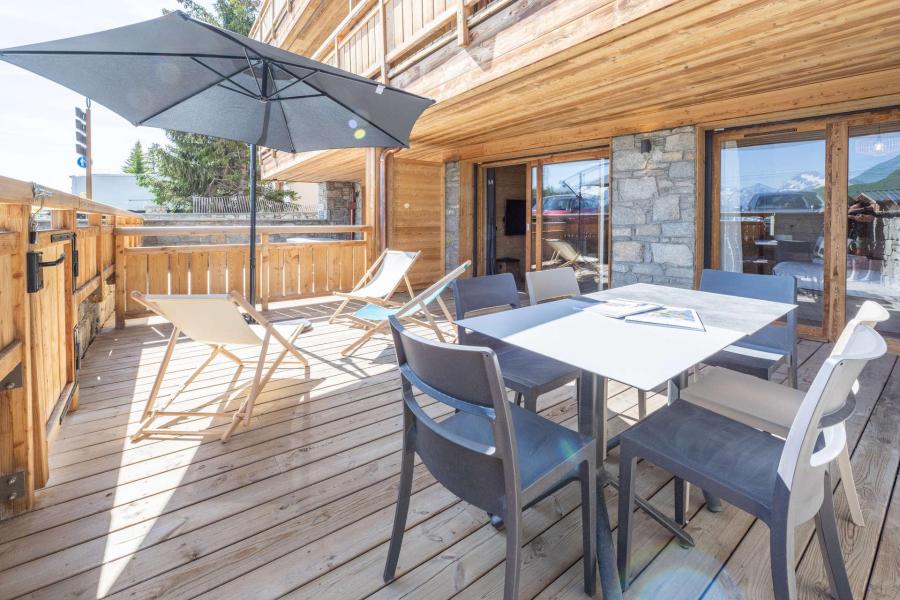 Ski verhuur Appartement 2 kamers bergnis 4 personen (002) - Résidence Les Gentianes - Alpe d'Huez - Balkon