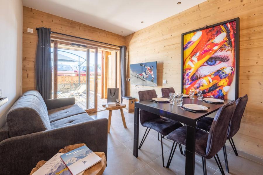 Ski verhuur Appartement 2 kamers bergnis 4 personen (002) - Résidence Les Gentianes - Alpe d'Huez - Woonkamer