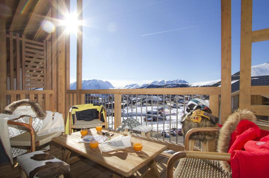 Skiverleih 6-Zimmer-Holzhütte für 10 Personen (B41) - Résidence Phoenix B - Alpe d'Huez - Terrasse