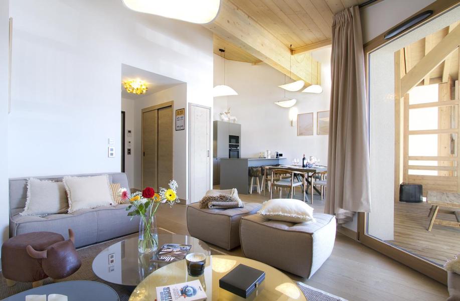 Skiverleih 6-Zimmer-Holzhütte für 10 Personen (B41) - Résidence Phoenix B - Alpe d'Huez - Wohnzimmer