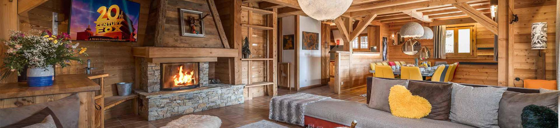 Rent in ski resort Chalet Loup - Alpe d'Huez - Living room