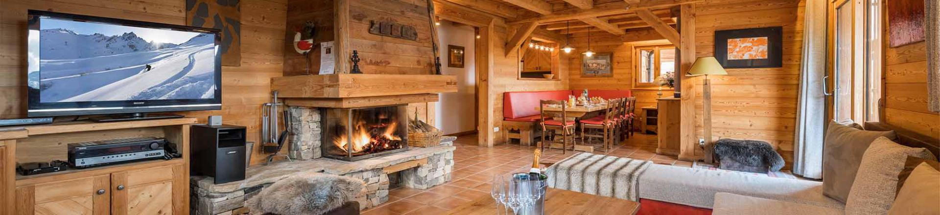Rent in ski resort Chalet Marmotte - Alpe d'Huez - Living area