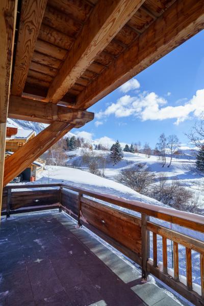 Rent in ski resort 5 room triplex chalet 8 people (Rébèque) - Chalets Les Balcons du Golf - Alpe d'Huez - Balcony