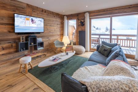 Ski verhuur Appartement 3 kamers 6 personen (203) - L'Ourson - Alpe d'Huez - Woonkamer