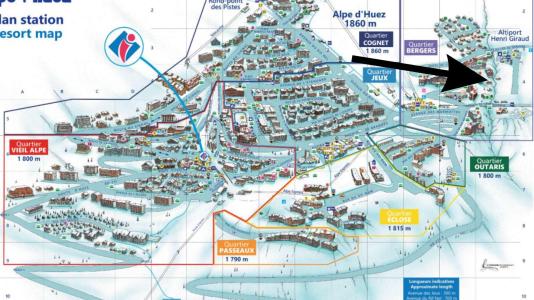 Ski verhuur Appartement duplex 5 kamers 9 personen (A303) - Les Chalets du Golf - Alpe d'Huez - Kaart