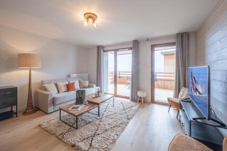 Ski verhuur Appartement 3 kabine kamers 6 personen (C102) - Les Fermes de l'Alpe - C - Alpe d'Huez - Woonkamer