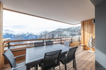 Skiverleih 3-Zimmer-Holzhütte für 6 Personen (D105) - Les Fermes de l'Alpe - D - Alpe d'Huez - Balkon