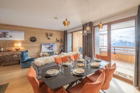 Skiverleih 3-Zimmer-Holzhütte für 6 Personen (D105) - Les Fermes de l'Alpe - D - Alpe d'Huez - Wohnzimmer